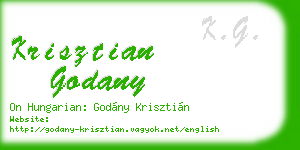 krisztian godany business card